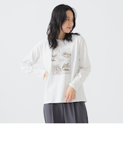 プリント ロングスリーブ Tシャツ