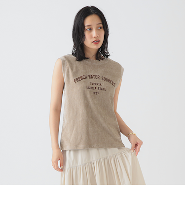 ベロア フロッキー プリント Tシャツ