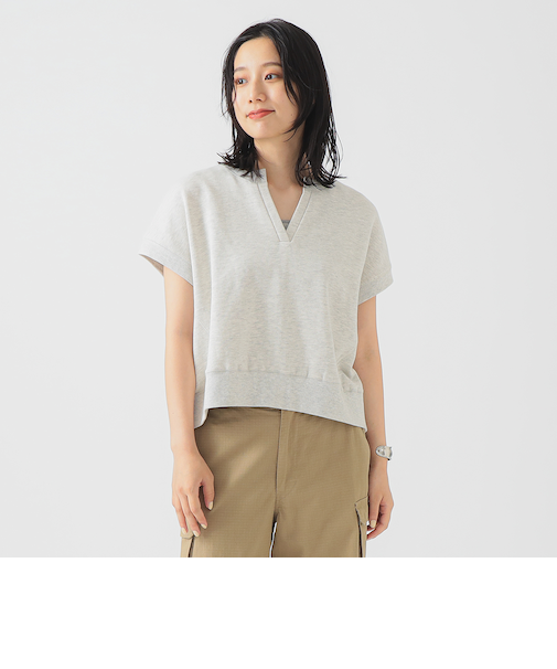 スキッパー 裏毛 プルオーバー