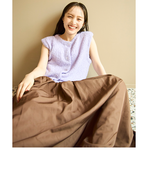 【百田夏菜子さん着用】テープヤーン ベスト