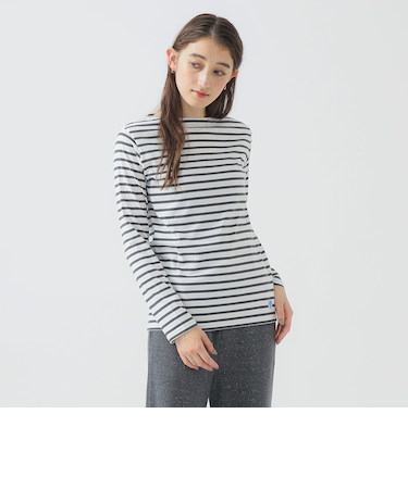 ORCIVAL / BOAT NECK LONGSLEEVE PULLOVER