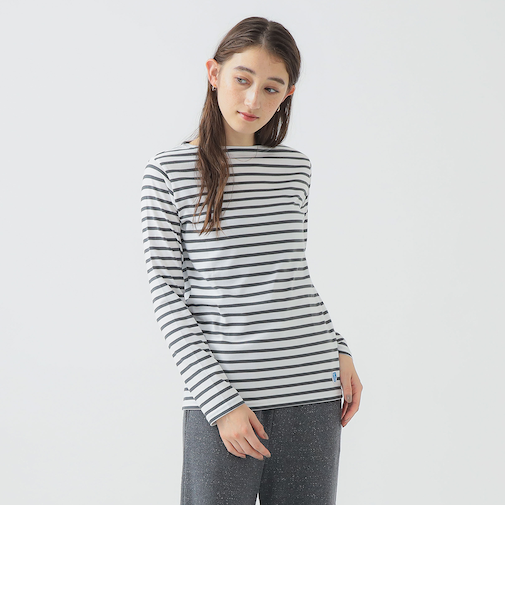ORCIVAL / BOAT NECK LONGSLEEVE PULLOVER