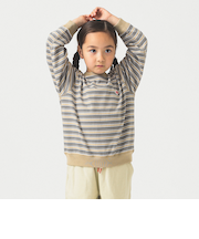 DANTON / KIDS' LONG SLEEVE SWEAT T-SHIRT STRIPE 2025SS（105～135cm）