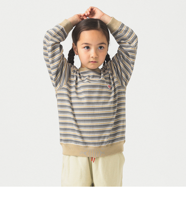 DANTON / KIDS' LONG SLEEVE SWEAT T-SHIRT STRIPE 2025SS（105～135cm）