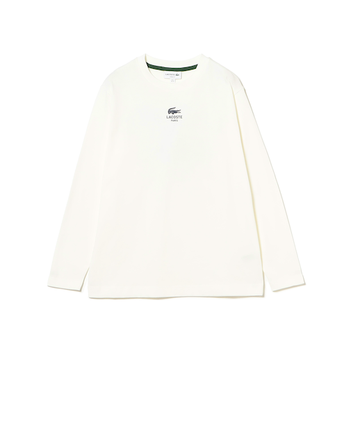 LACOSTE / PARISロゴ ヘビーオンス ロングスリーブ Tシャツ