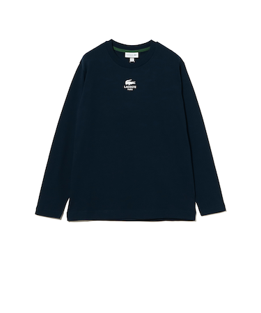 LACOSTE / PARISロゴ ヘビーオンス ロングスリーブ Tシャツ