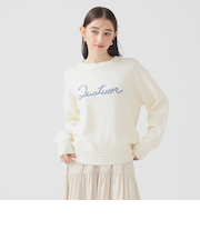 ロゴ インターシャ プルオーバー ニット