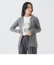 モヘヤ混 ポロ ニット