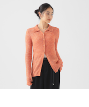 モヘヤ混 ポロ ニット