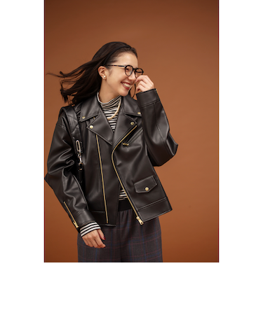 レザーライク ジャケット(S~M)