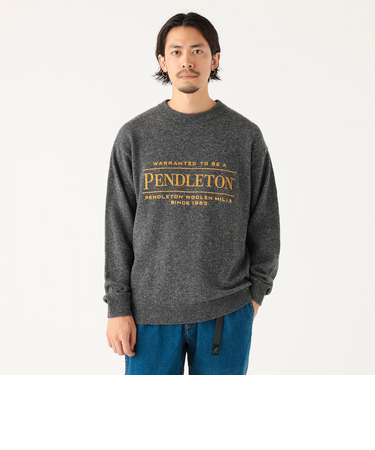 【別注】PENDLETON / ロゴ クルーネック ニット