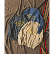 【別注】PENDLETON / ロゴ クルーネック ニット