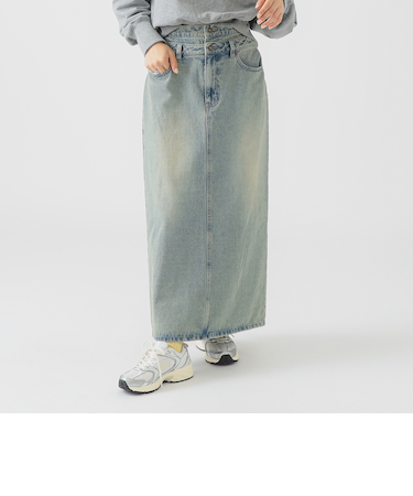 オーバーダイ デニム スカート（S～M）