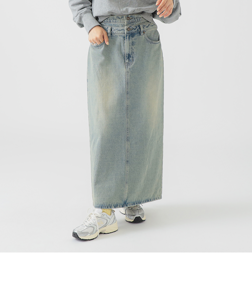 オーバーダイ デニム スカート（S～M）