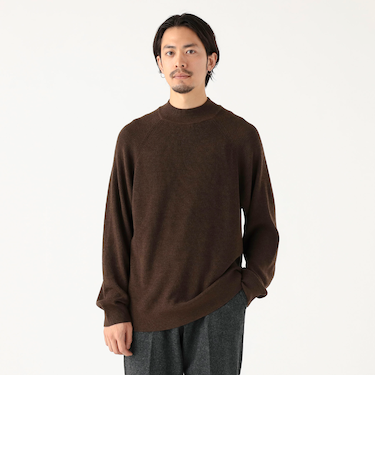 12ゲージ 片畦 モックネック ニット