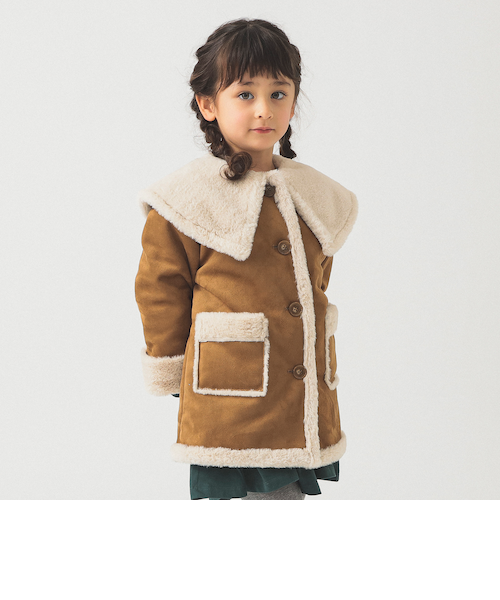 【miimi】ケーブル編ファームートンコート新品 miimi】ケーブル編ファームートンコート新品