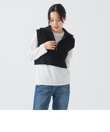 【セットアイテム】ベスト × ロング Tシャツ セット