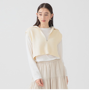 【セットアイテム】ベスト × ロング Tシャツ セット