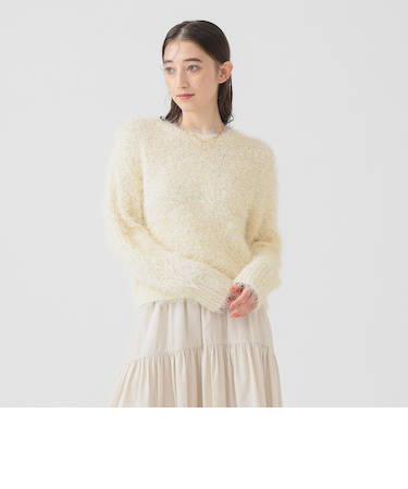 カラー シャギー ニット