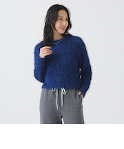 カラー シャギー ニット