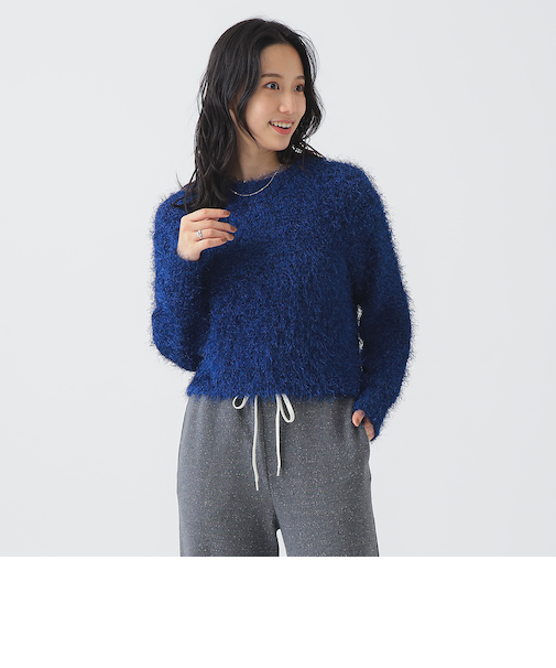 カラー シャギー ニット