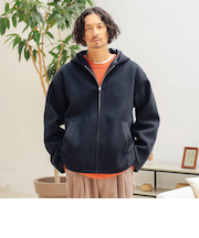 ハイブリッド フードジップ ブルゾン