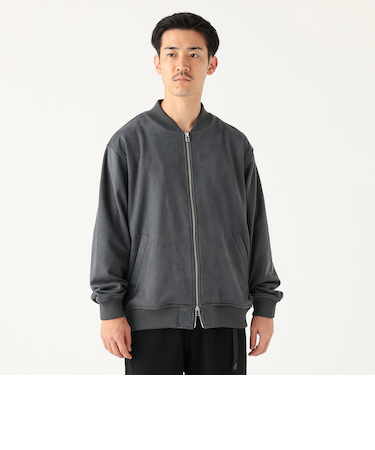 フェイク スウェード ジップ ブルゾン