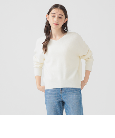 ヘアリー Vネック プルオーバー