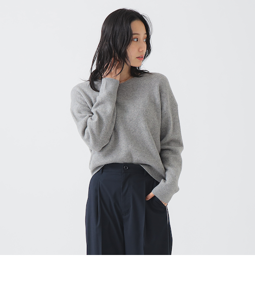ヘアリー Vネック プルオーバー