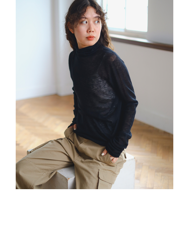 SIMPLE YET PVA WOOL タートルネック
