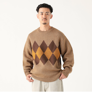 5ゲージ アーガイル ニット