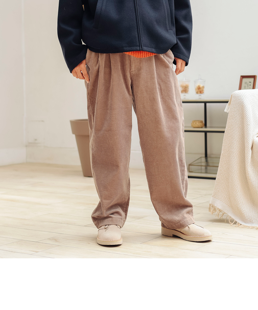 8ウェル コーデュロイ ワイド パンツ