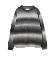 3ゲージ グラデーション ボーダー ニット