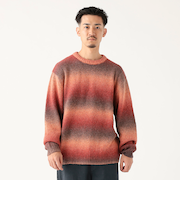 3ゲージ グラデーション ボーダー ニット