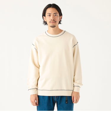 ステッチ クルーネック スウェット