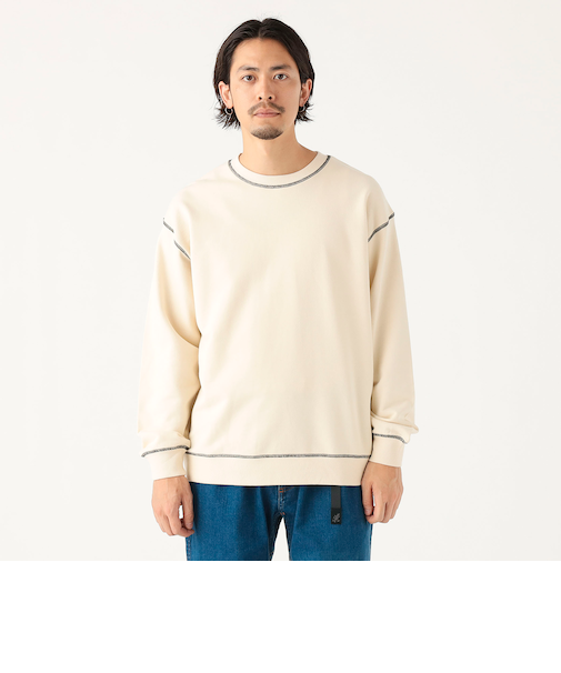 ステッチ クルーネック スウェット