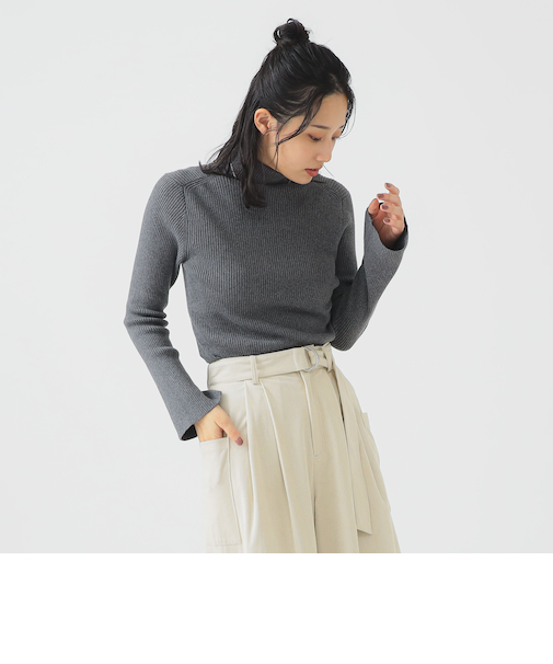 フレア スリーブ ニット