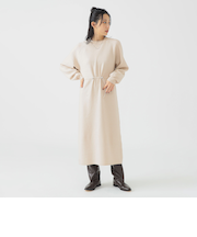 ニット ドローストリング ワンピース