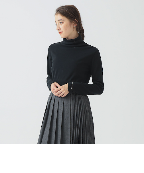 スムース タートルネック カットソー