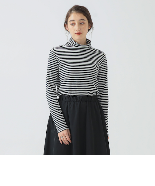 スムース タートルネック カットソー