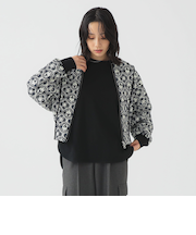 プリント キルト ブルゾン