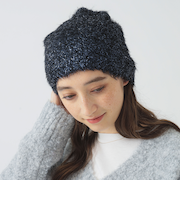 CONTROL FREAK / ラメ モア フェザー ニットワッチ