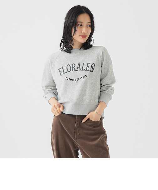 裏起毛 ロゴ プルオーバー