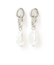 チェーン フェイク パール ピアス