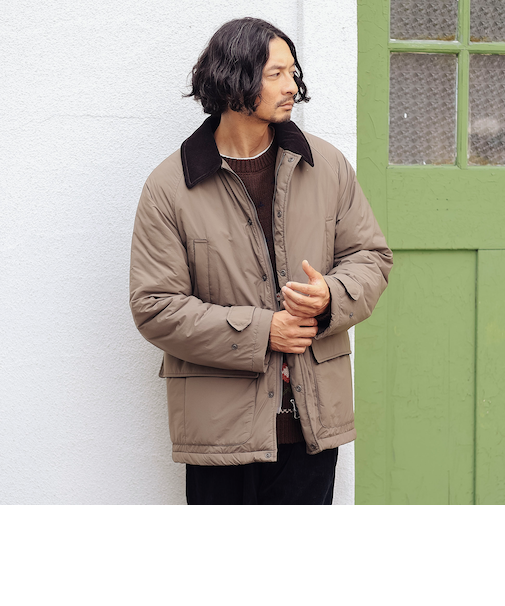 衿コール 中綿 ハンティング ジャケット