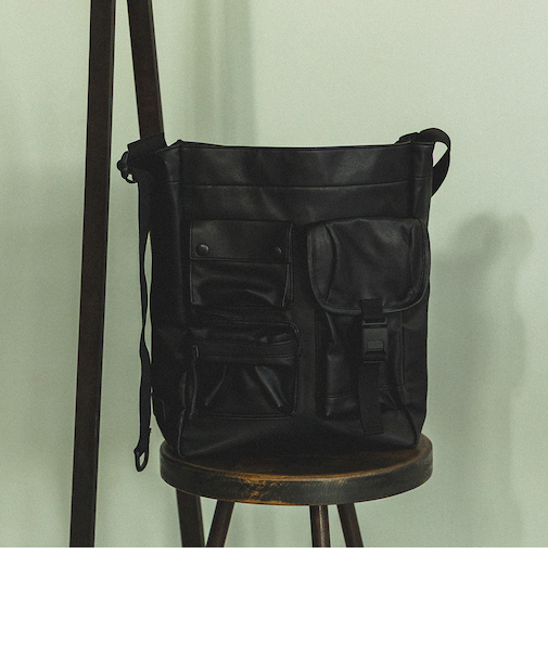【別注】BAICYCLON by bagjack / シンセティック レザー ショルダー バッグ
