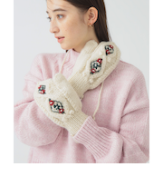 【別注】NEPALHANDKNIT / ケーブル ミトン