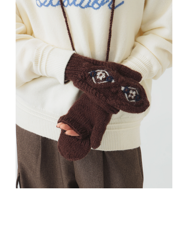 【別注】NEPALHANDKNIT / ケーブル ミトン