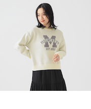 ロゴ ジャカード ニット