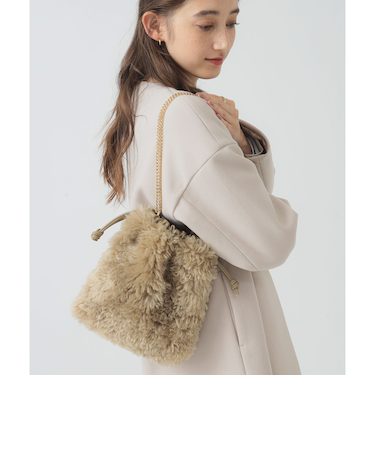 フェイク ファー チェーン バッグ